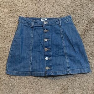Tokyo Darling Denim Button Down Jean Skirt 2